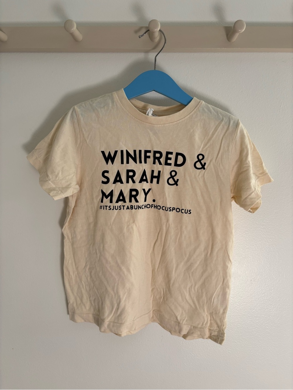 Winifred & Sarah & Mary Graphic Tee - Cream with Black Print